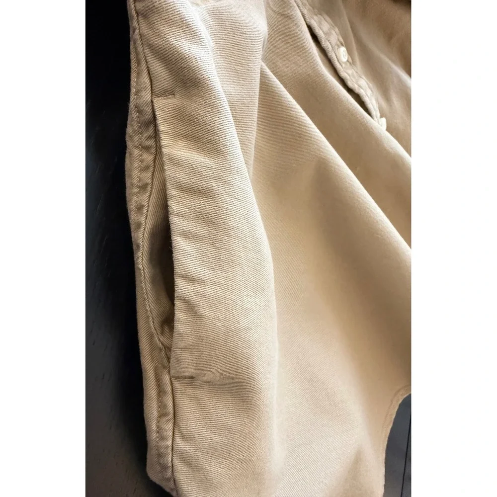 Ralph Lauren Girls Shirt Dress Size 5 Khaki Long Sleeve Button-Down Prep School
